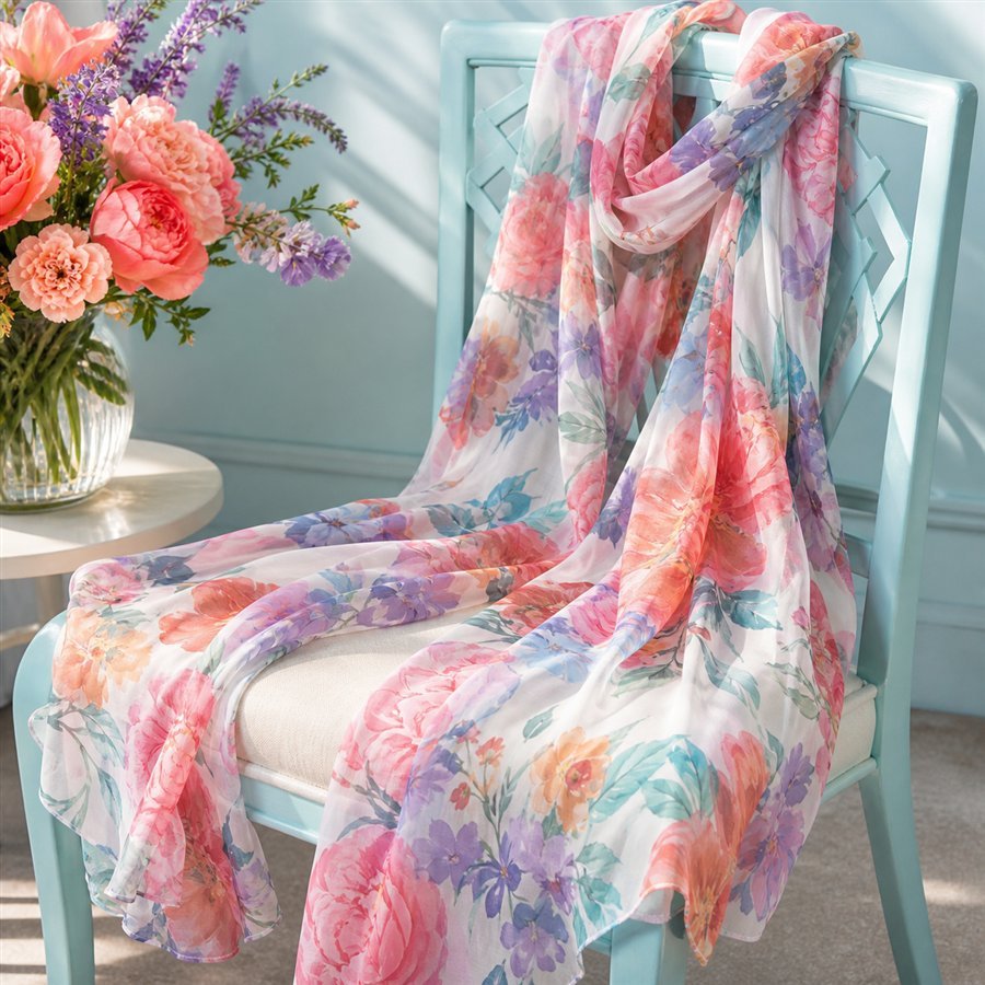 Original Rosebubbles Finds product scene for Lightweight Floral Scarf