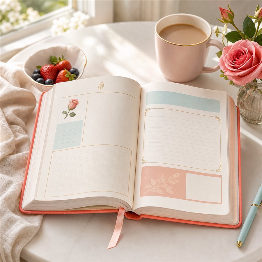 Original Rosebubbles Finds product scene for A Beautiful Year with Jesus Daily Devotional