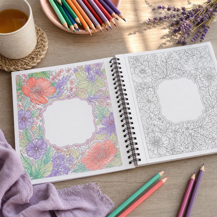Original Rosebubbles Finds product scene for Psalms Bible Coloring Book
