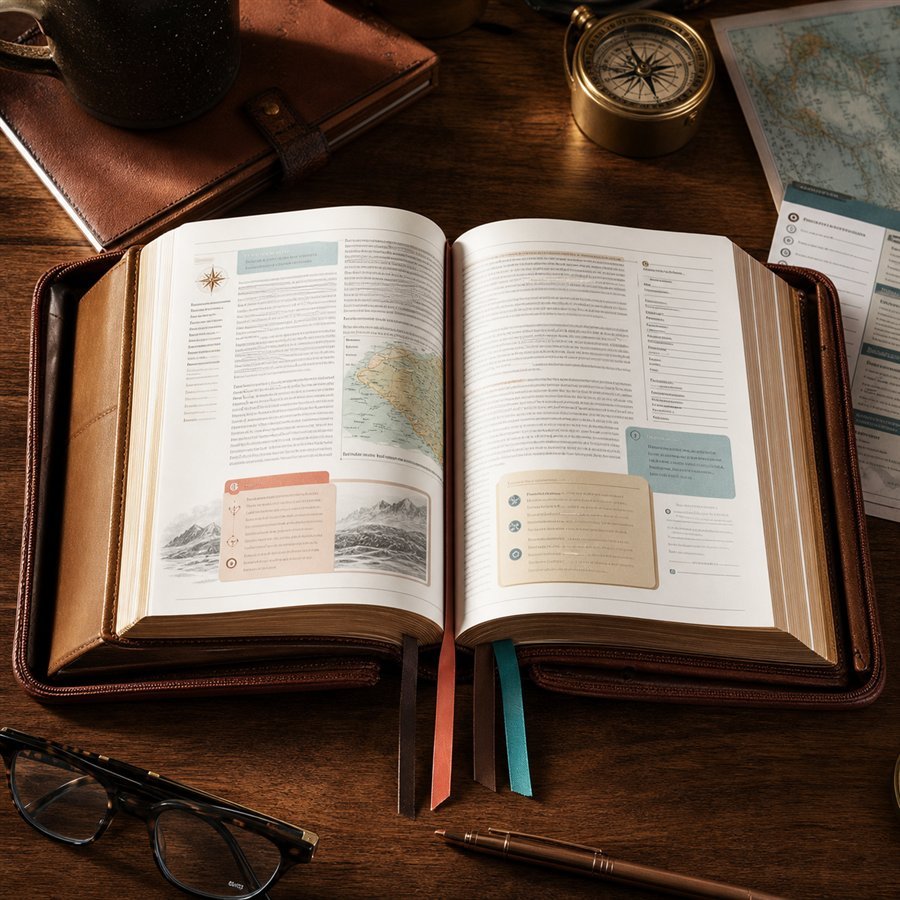 Original Rosebubbles Finds product scene for Every Man's Bible NLT Deluxe Explorer