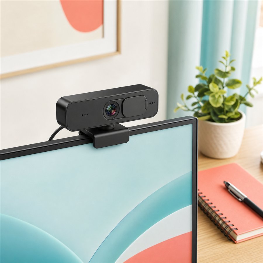 Original Rosebubbles Finds product scene for AOC 4K Webcam